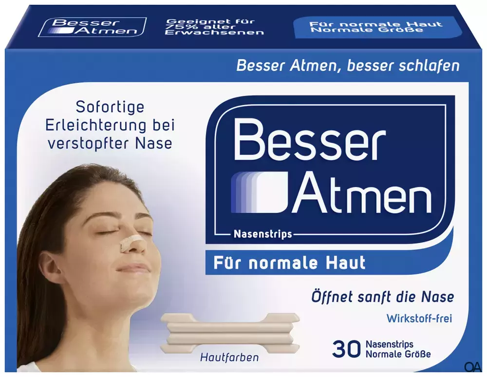 Besser Atmen Breathe Right® Nasenstrips Normal Beige Besser Atmen Breathe Right® Nasenstrips Normal Beige