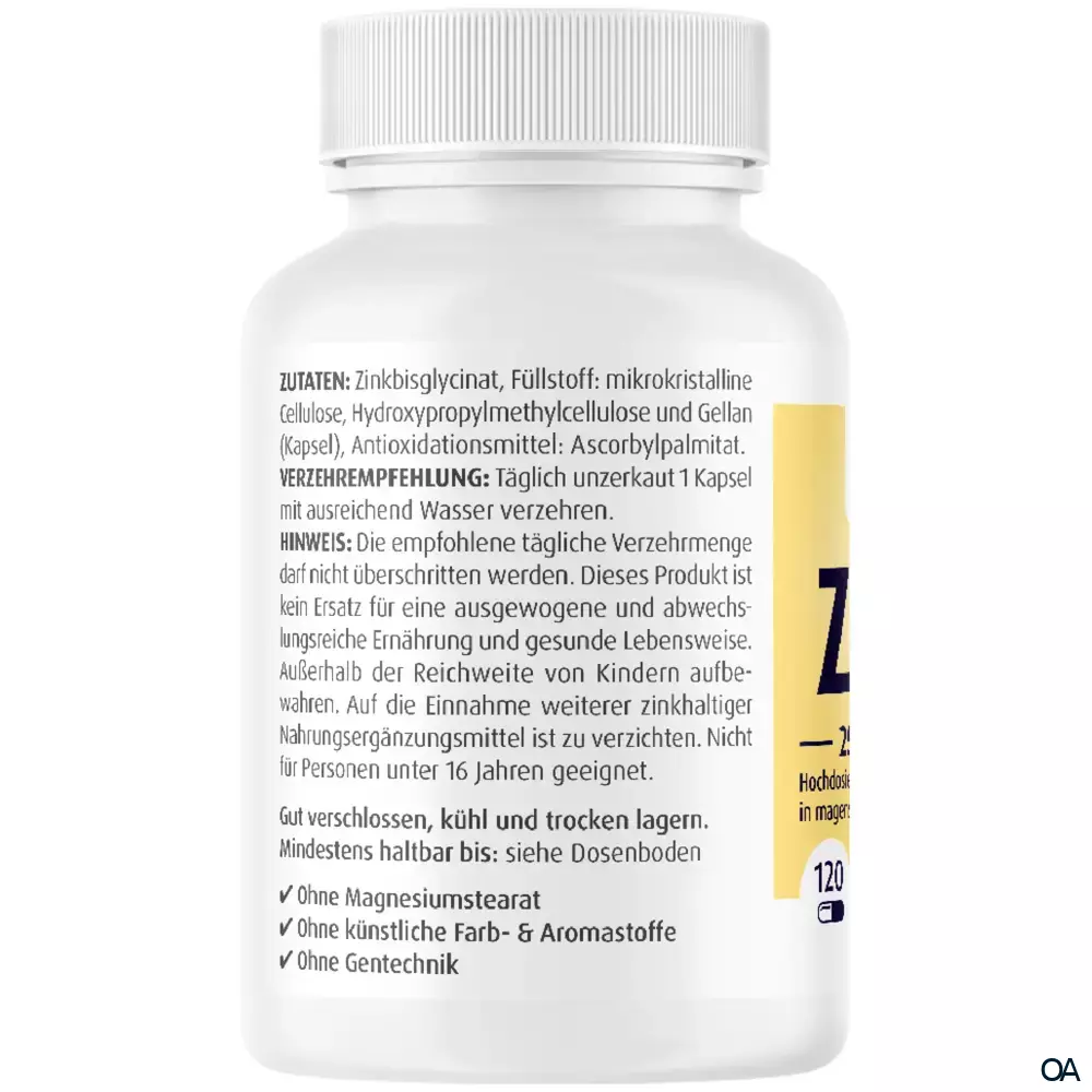 ZeinPharma Zink Glycinat Kapseln 25 mg