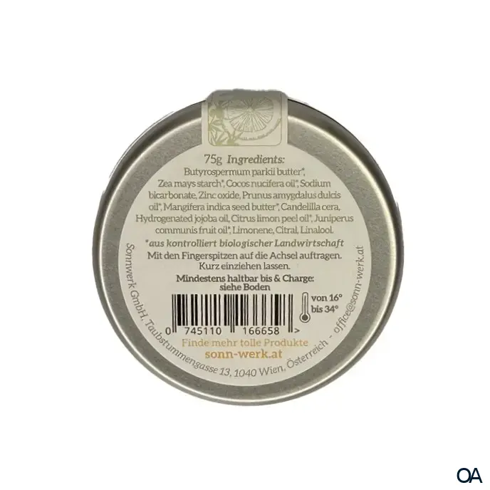 Sonnwerk Deo-Creme Zitrone/Wacholder