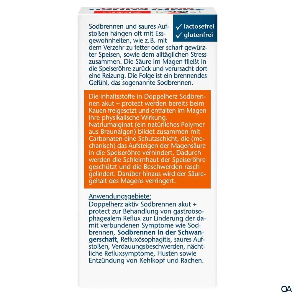 Doppelherz aktiv Sodbrennen akut + protect Kautabletten