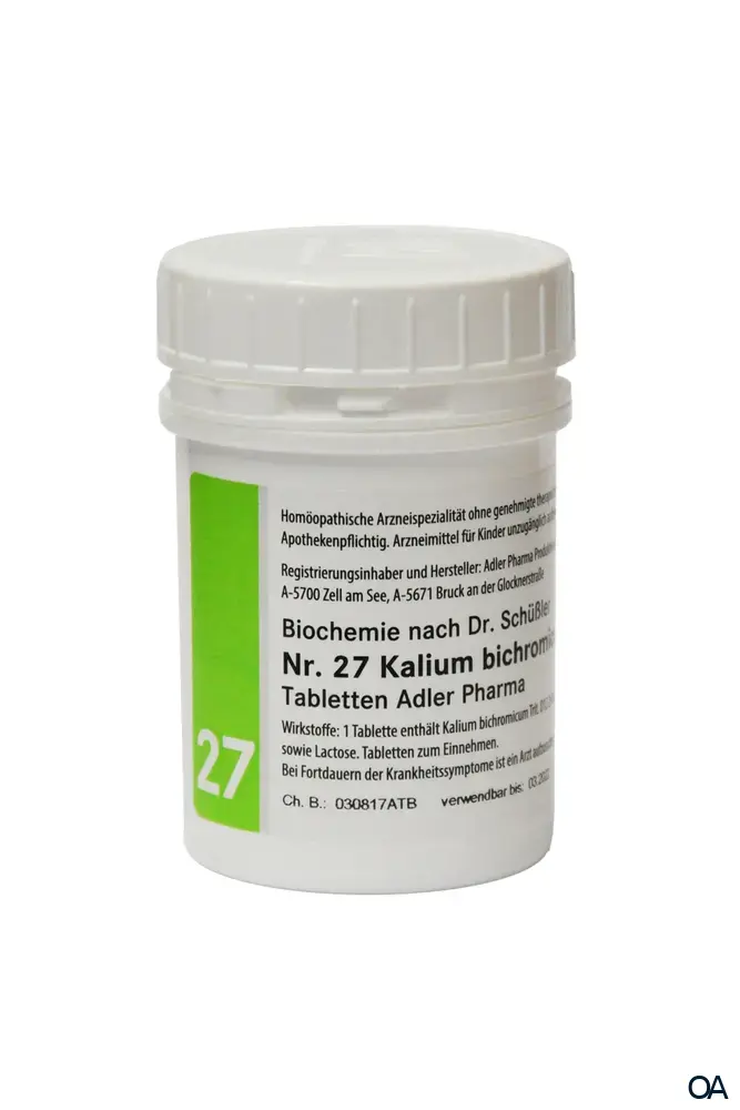 Schüßler Salz Adler Nr. 27 Kalium bichromicum D12 Tabletten