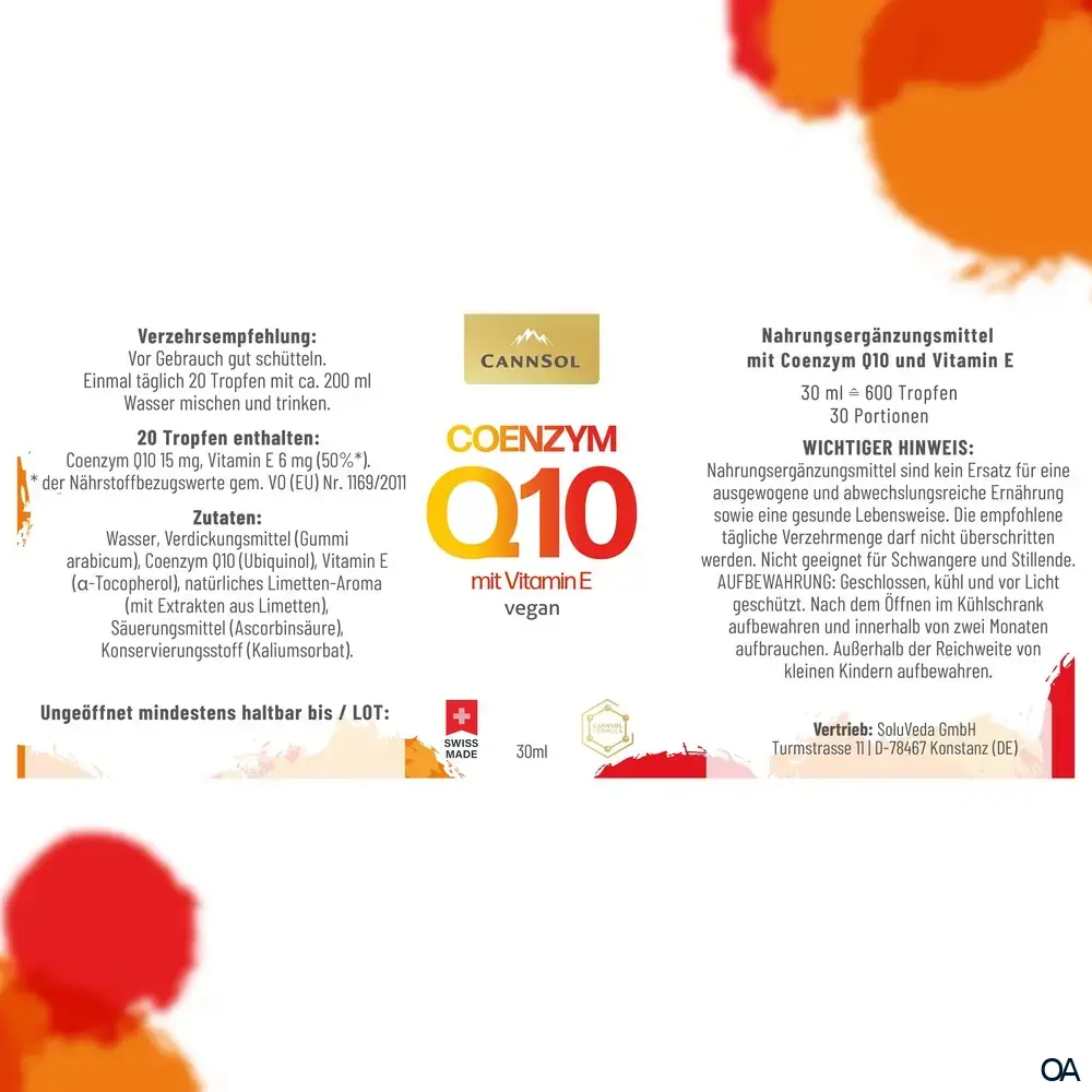 CannSol Coenzym Q10 mit Vitamin E Tropfen