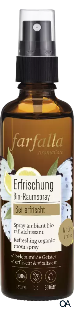 Farfalla Erfrischender Bio-Raumspray, Sei erfrischt, Zitrone Farfalla Erfrischender Bio-Raumspray, Sei erfrischt, Zitrone