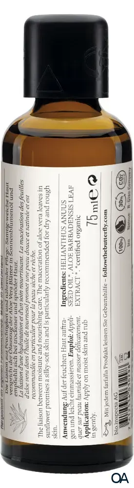 Farfalla Aloe Vera, Bio-Pflegeöl, Feuchtigkeit Farfalla Aloe Vera, Bio-Pflegeöl, Feuchtigkeit