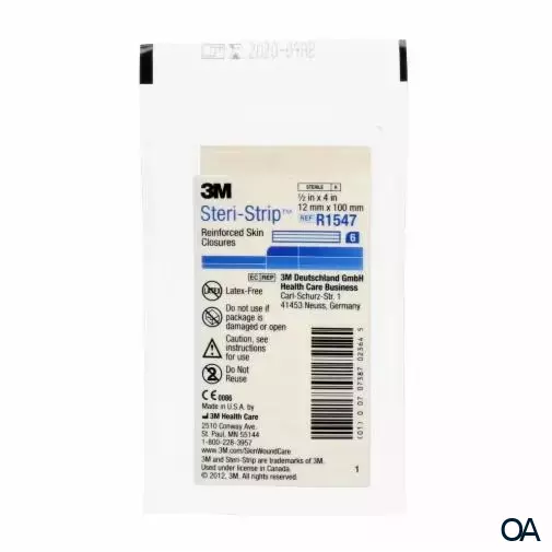 3M™ Steri-Strip™ Wundverschlussstreifen, R1547, 12 x 100 mm 3M™ Steri-Strip™ Wundverschlussstreifen, R1547, 12 x 100 mm