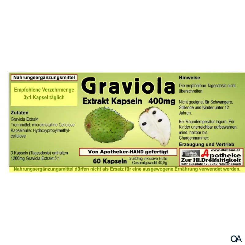 Graviola 400 mg Extrakt Kapseln