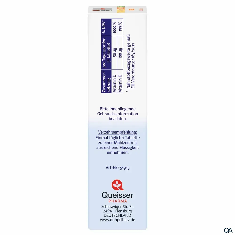Doppelherz system VITAMIN D3 2000 + K2 VEGAN Tabletten