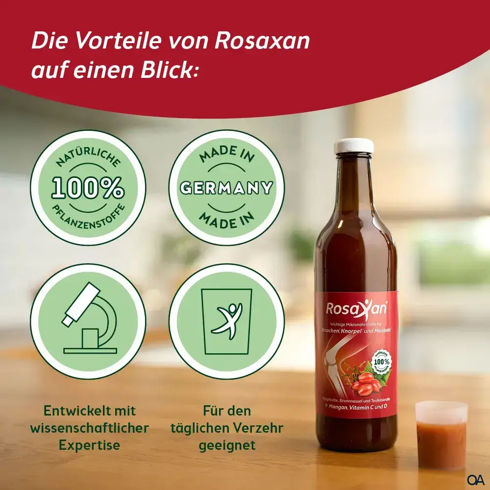RosaXan® Saft 750 ml + Vitamin D Tabletten 20 Stück