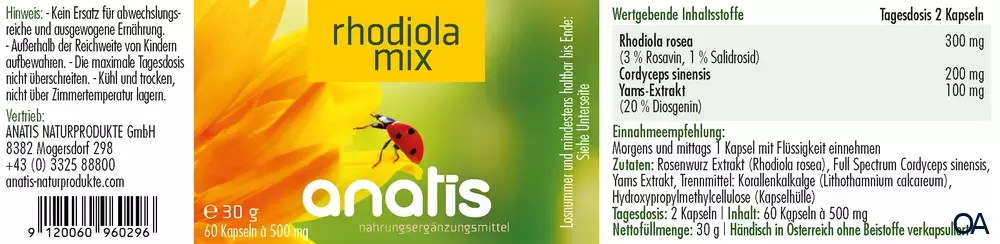 anatis Rhodiola Mix Kapseln anatis Rhodiola Mix Kapseln