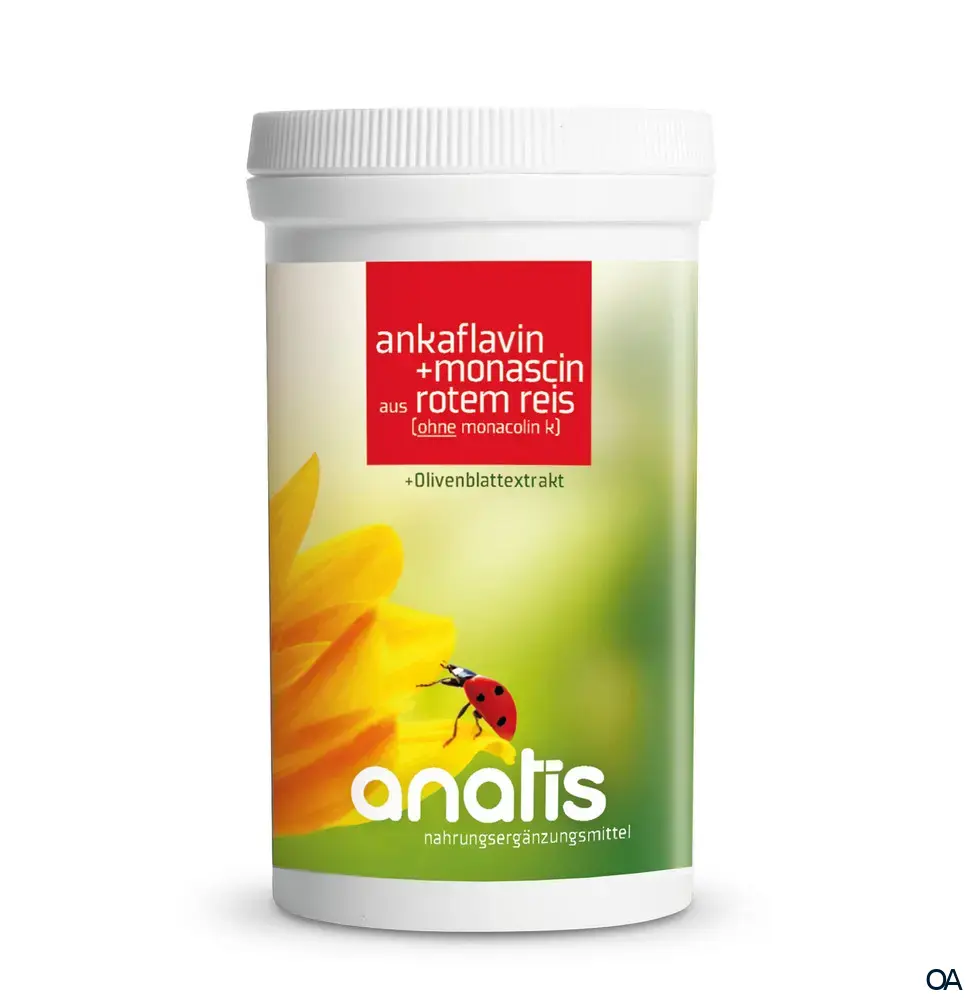 anatis Ankaflavin+Monascin aus rotem Reis und Olivenblatt Kapseln