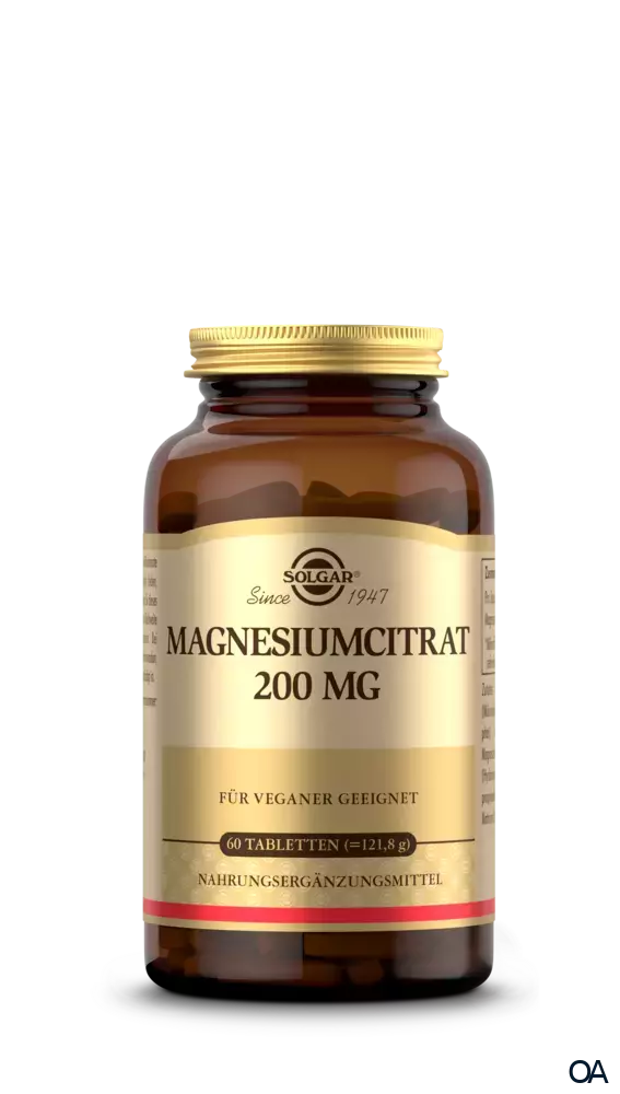 Solgar® Magnesiumcitrat 200 mg Tabletten Solgar® Magnesiumcitrat 200 mg Tabletten