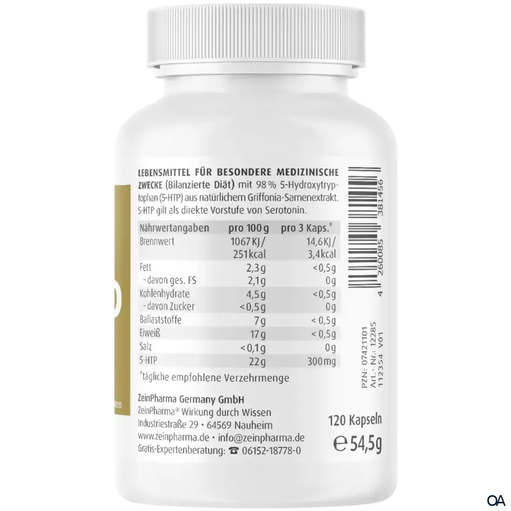 ZeinPharma Griffonia simplicifolia 5-HTP 100 mg Kapseln ZeinPharma Griffonia simplicifolia 5-HTP 100 mg Kapseln