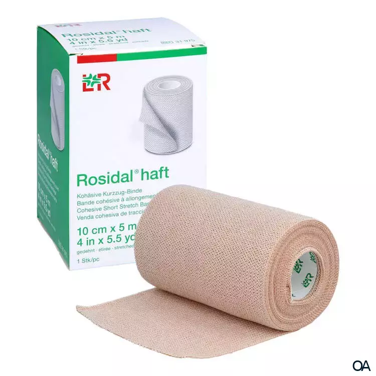 Rosidal® haft Kohäsive Kurzzugbinde unsteril, 10 cm x 5 m