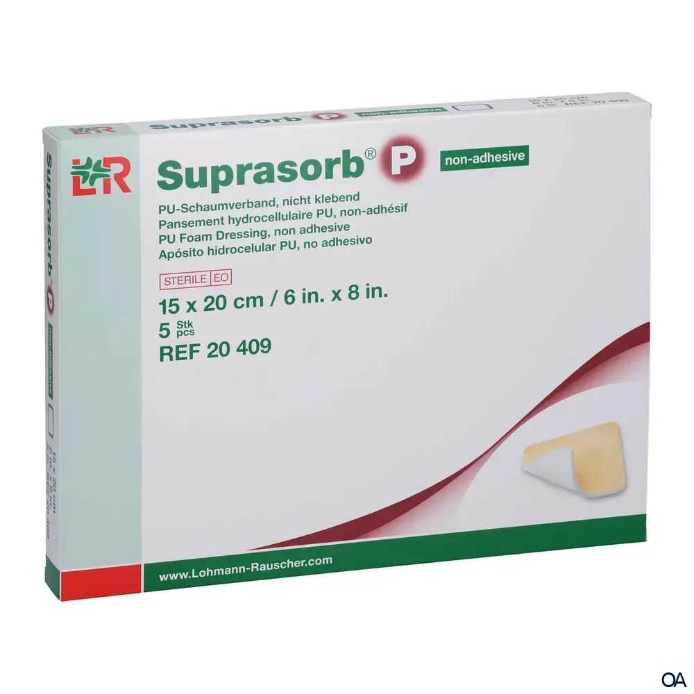 Suprasorb® P PU-Schaumverband non-adhesive steril, 15 x 20 cm
