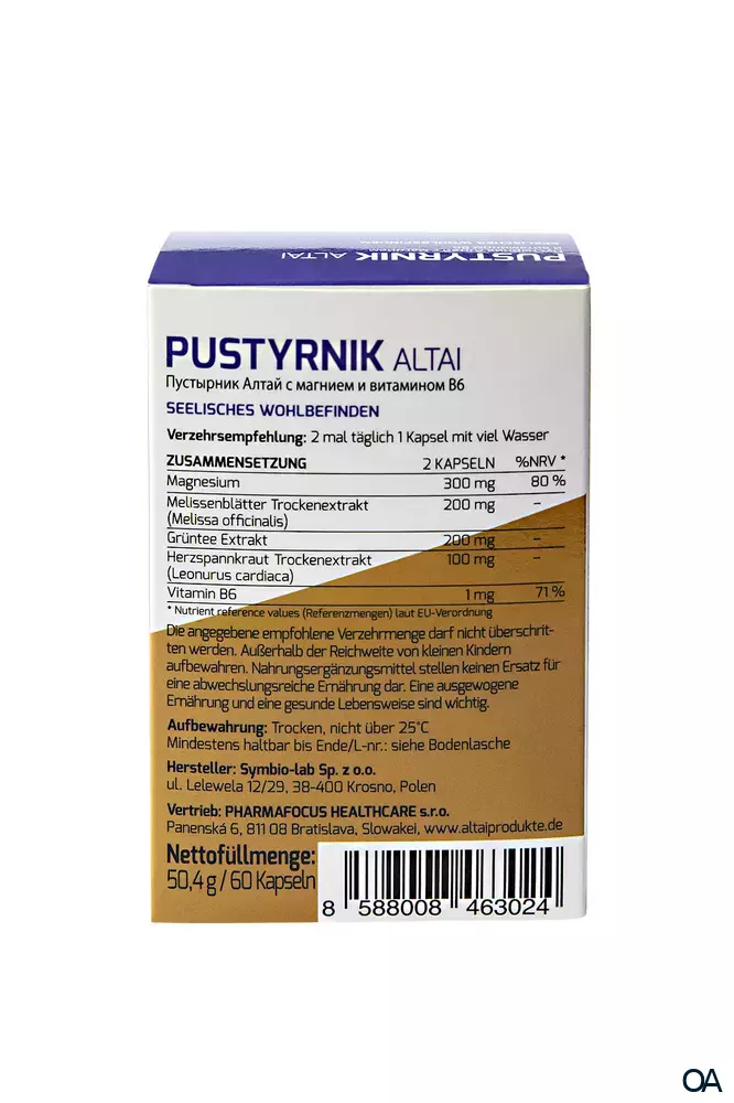 Pustyrnik Kapseln Altai Pustyrnik Kapseln Altai