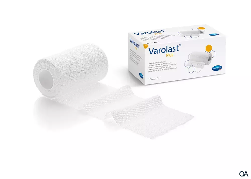 Varolast® Plus Zinkleimbinden, Länge gedehnt, einzeln in Folienbeutel, 10 cm x 10 m