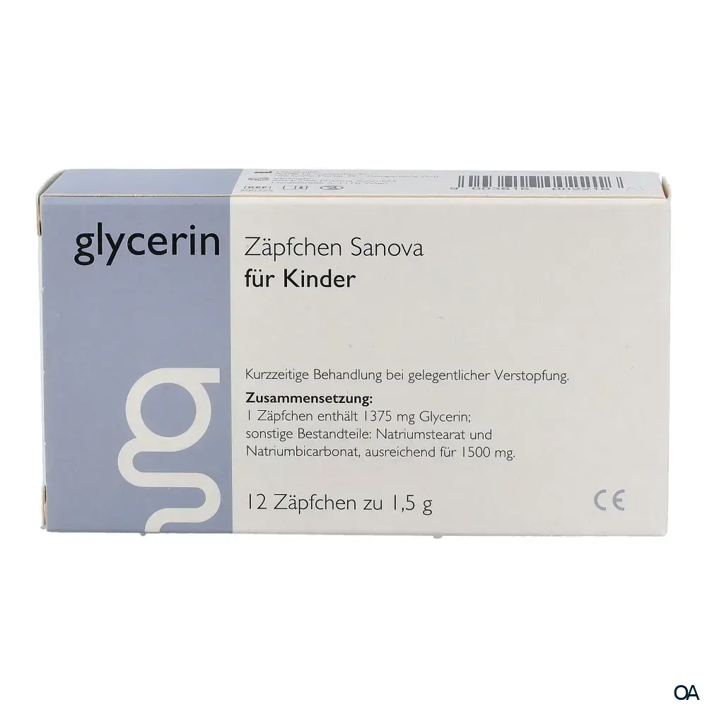 glycerin Zäpfchen Sanova für Kinder