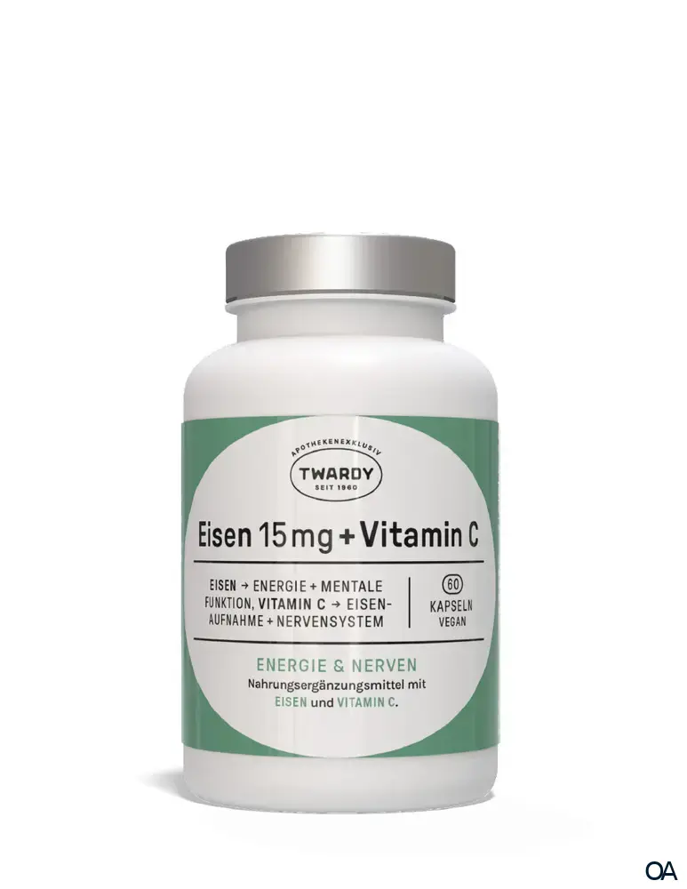 Twardy Eisen 15 mg + Vitamin C Kapseln Twardy Eisen 15 mg + Vitamin C Kapseln