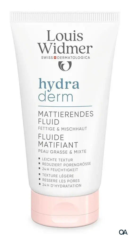 Louis Widmer hydraderm Mattierendes Fluid - leicht parfümiert Louis Widmer hydraderm Mattierendes Fluid - leicht parfümiert