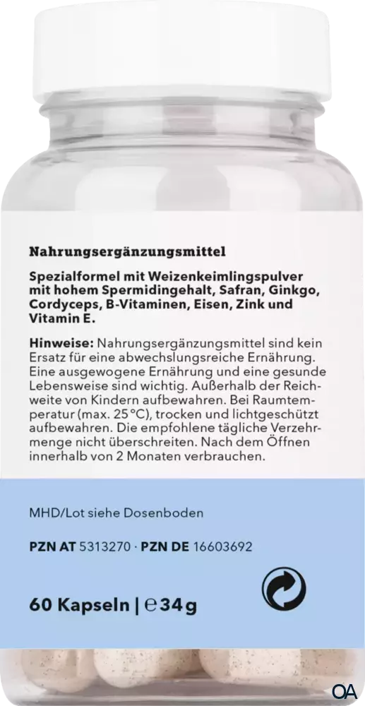 spermidinPLUS Spermidin Gedächtnis Kapseln spermidinPLUS Spermidin Gedächtnis Kapseln