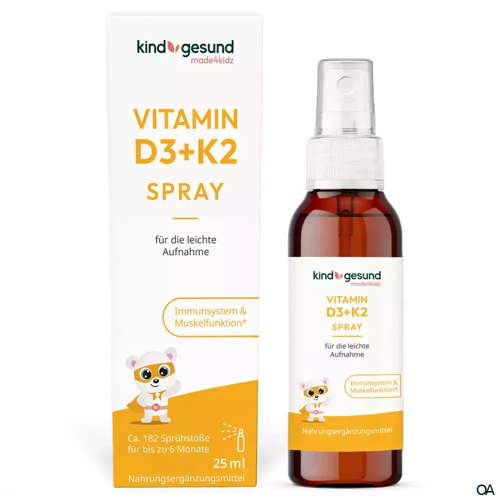 kindgesund Vitamin D3+K2 Spray für Kinder kindgesund Vitamin D3+K2 Spray für Kinder