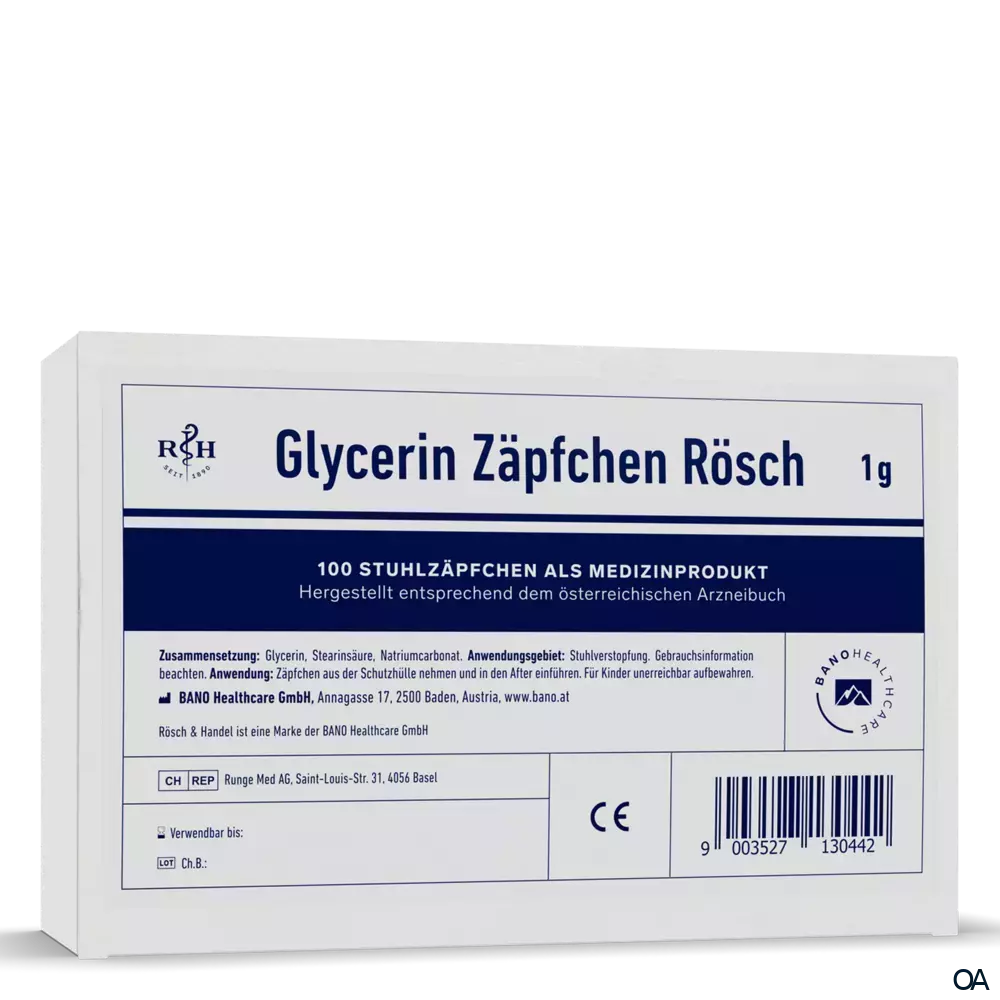 RÖSCH & HANDEL Glycerin Zäpfchen 1 g