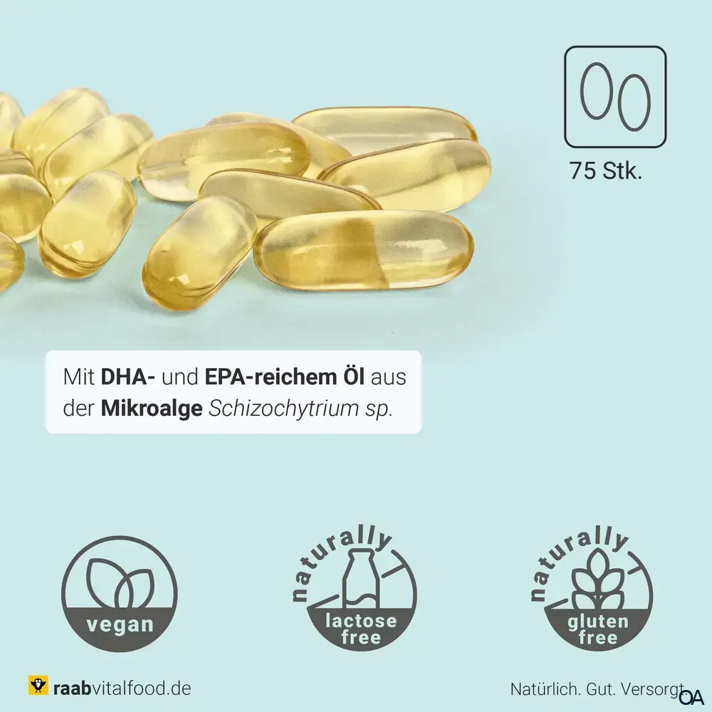 Raab® Vitalfood Algenöl Omega-3 Kapseln