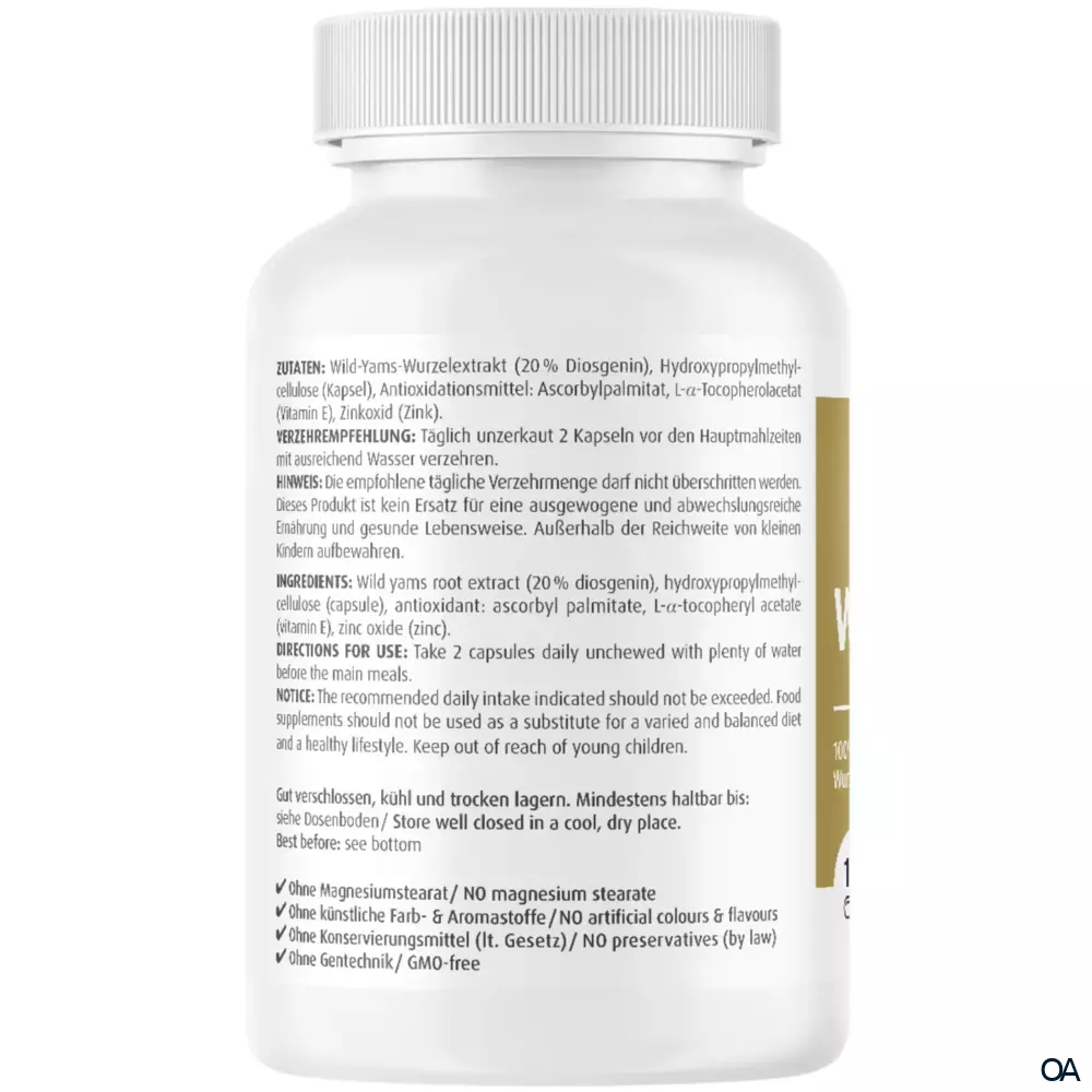 Zeinpharma Wild Yams Plus 500 mg Kapseln