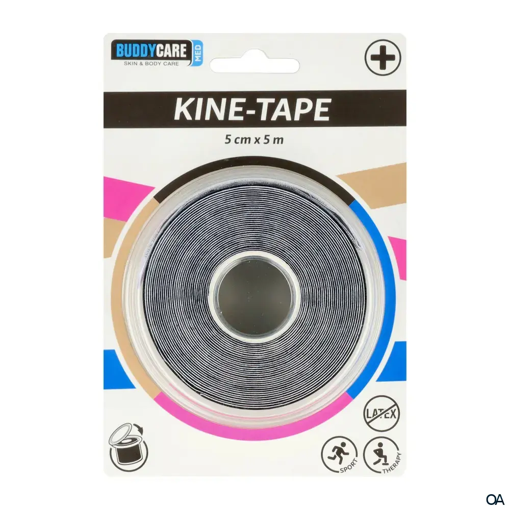 BUDDYCARE® MED Kine-Tape SCHWARZ - 5cm x 5m