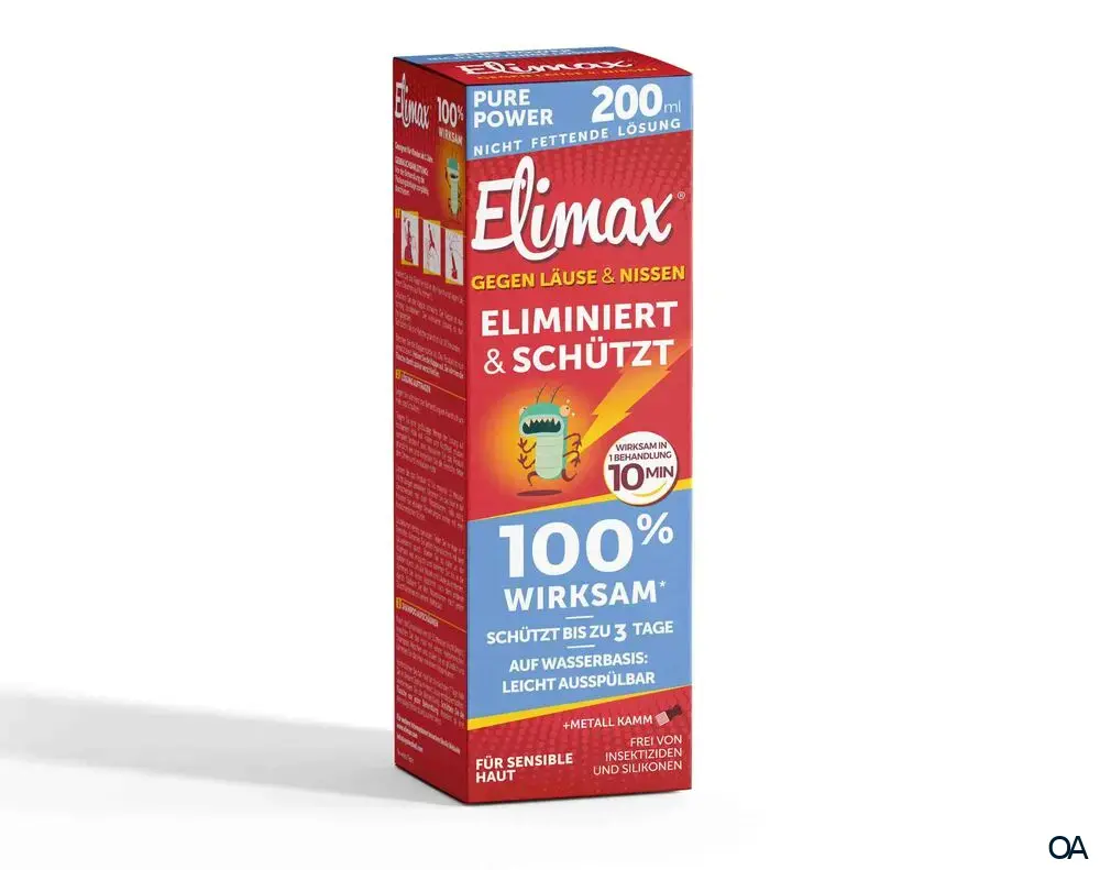 Elimax® Pure Power Lösung gegen Läuse und Nissen Elimax® Pure Power Lösung gegen Läuse und Nissen