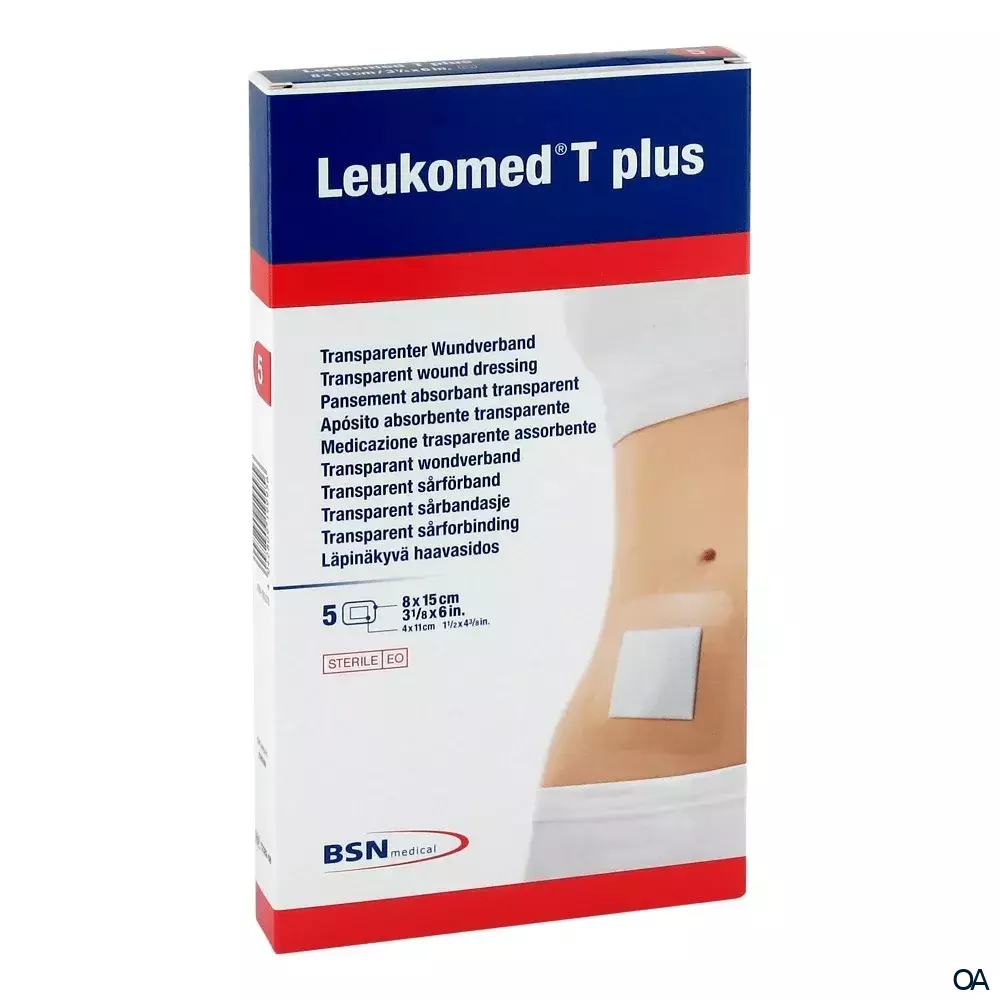 Leukomed ® T plus Transparenter Wundverband mit Wundauflage 8 x 15 cm