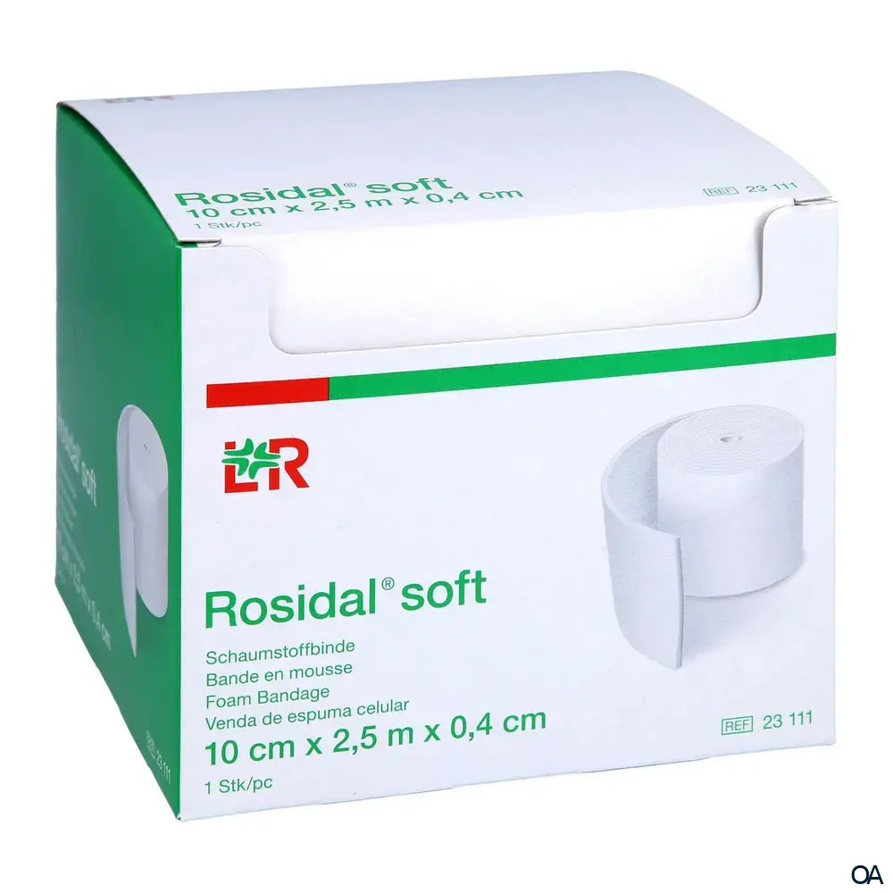 Rosidal® soft Schaumstoffbinde 10 cm x 2,5 m x 0,4 cm Rosidal® soft Schaumstoffbinde 10 cm x 2,5 m x 0,4 cm