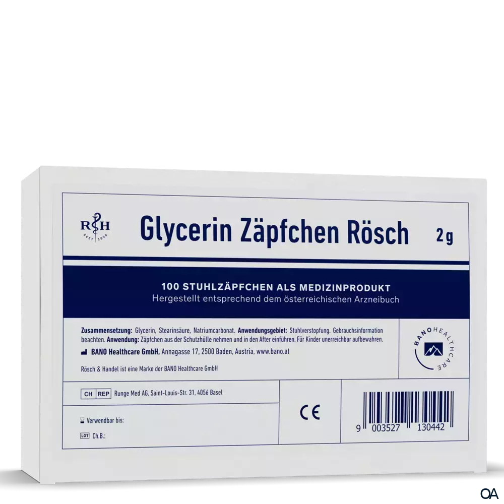 RÖSCH & HANDEL Glycerin Zäpfchen 2 g