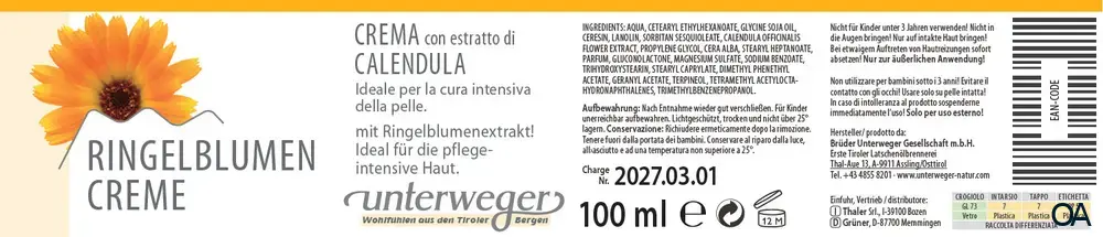 Unterweger Ringelblumen Creme