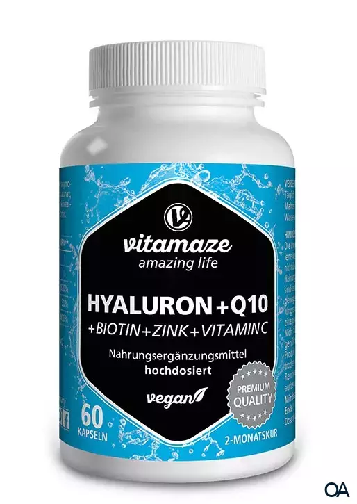 Vitamaze Hyaluronsäure + Coenzym Q10 vegan Kapseln Vitamaze Hyaluronsäure + Coenzym Q10 vegan Kapseln