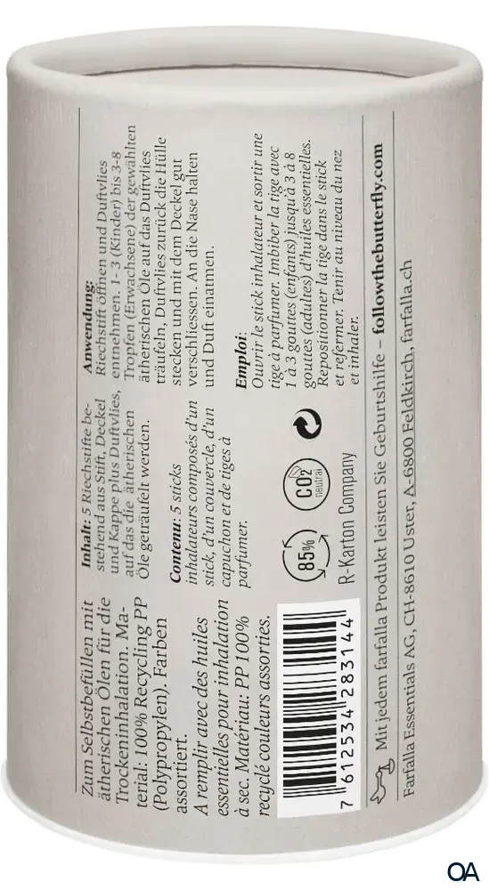 Farfalla Riechstiftset in 5 Farben Farfalla Riechstiftset in 5 Farben