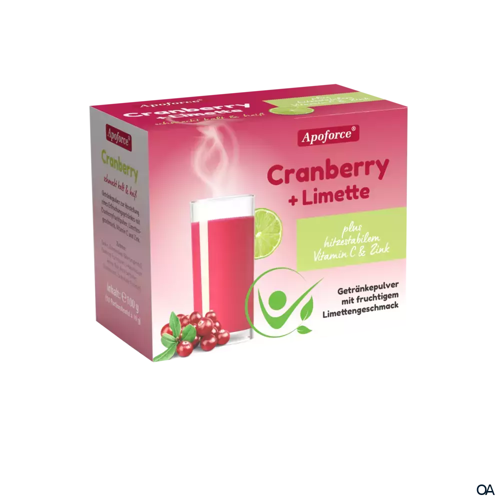 Apoforce® Cranberry mit Limettengeschmack Getränkepulver Apoforce® Cranberry mit Limettengeschmack Getränkepulver
