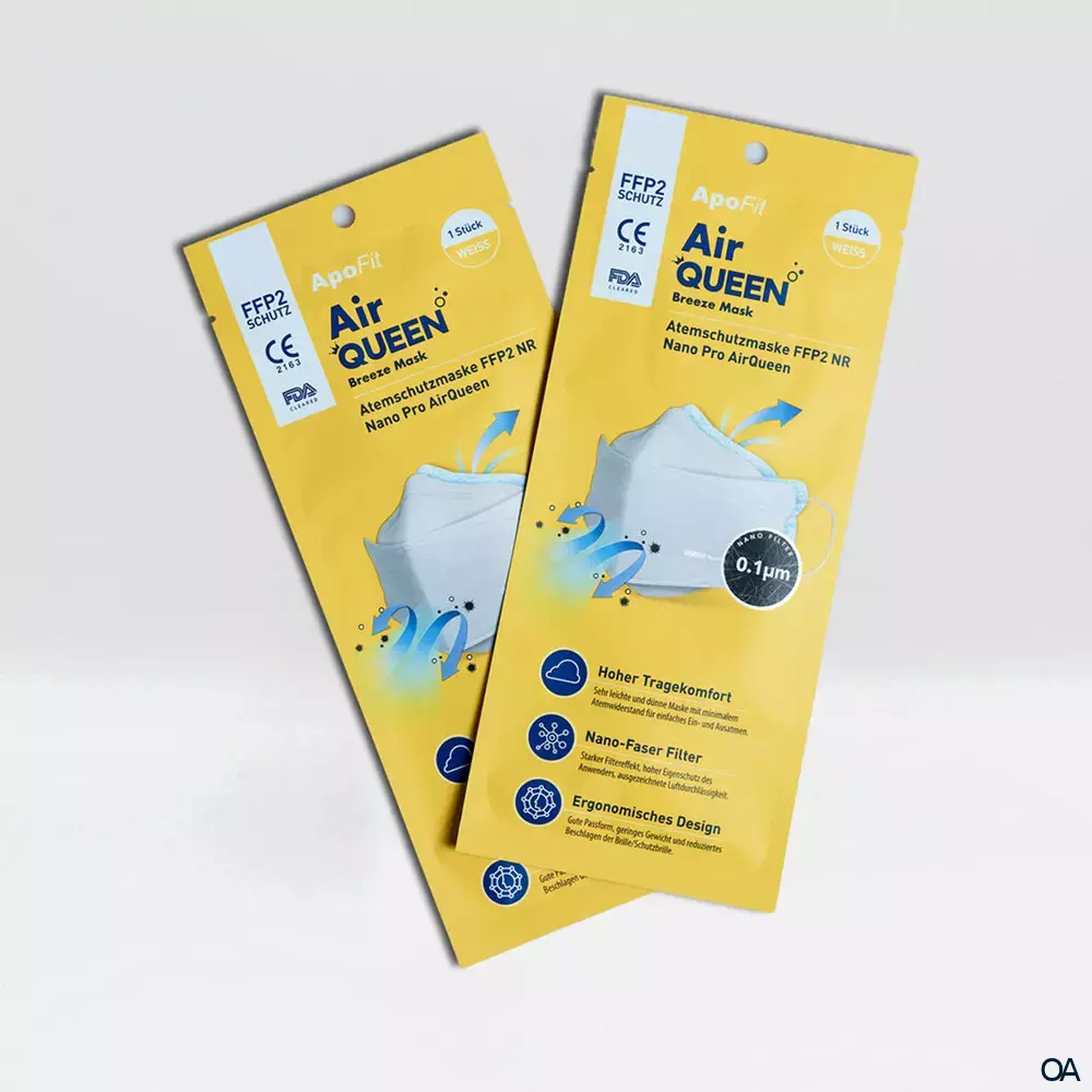 AirQueen FFP2 NR Nano Pro Atemschutzmaske Breeze Mask AirQueen FFP2 NR Nano Pro Atemschutzmaske Breeze Mask