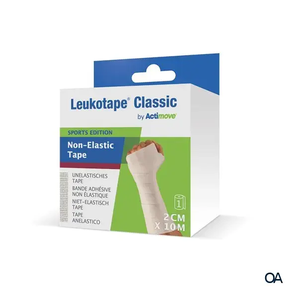 Leukotape® classic by Actimove Sports Edition - starres Tape, weiß, 2 cm x 10 m