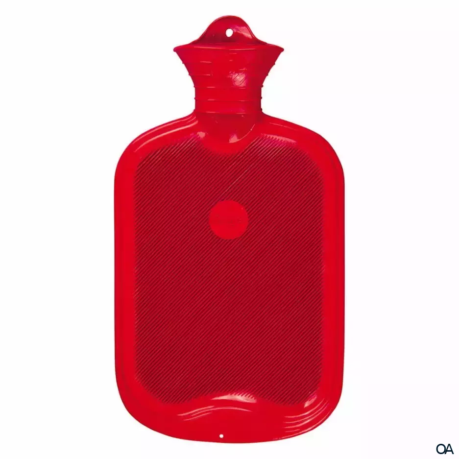 Sänger Wärmeflasche Gummi einseitig mit Lamellen Rot 2,0 L