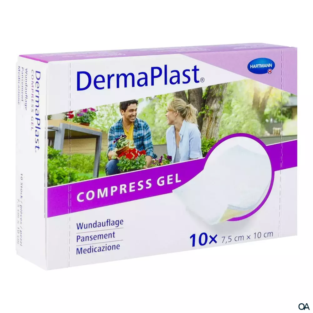 DermaPlast® Compress Gel beschichtete Wundkompresse 7,5 x 10 cm DermaPlast® Compress Gel beschichtete Wundkompresse 7,5 x 10 cm