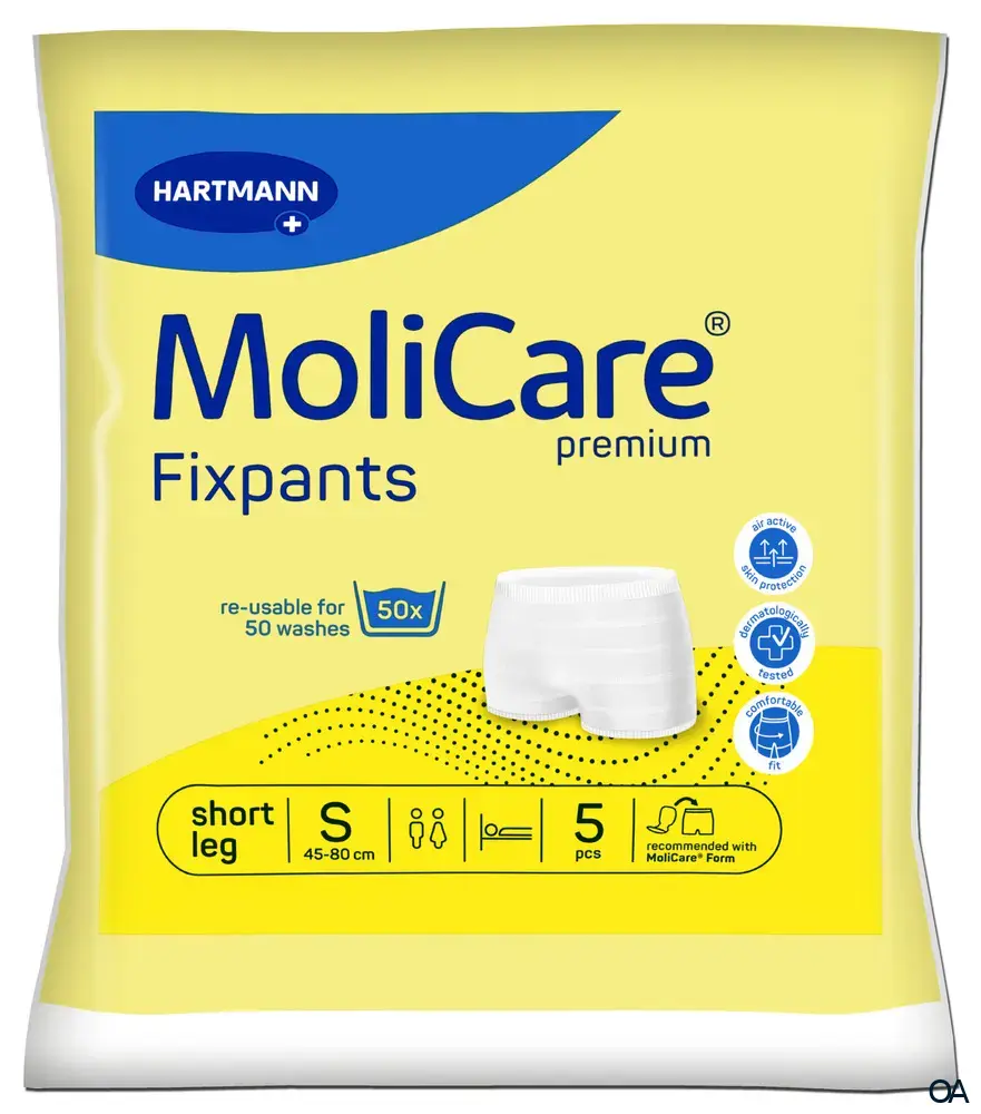 MoliCare® Premium Fixpants Short Leg - Fixierhosen Gelb - Größe S