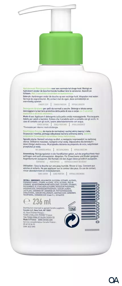 CeraVe® Feuchtigkeitsspendende Reinigungslotion