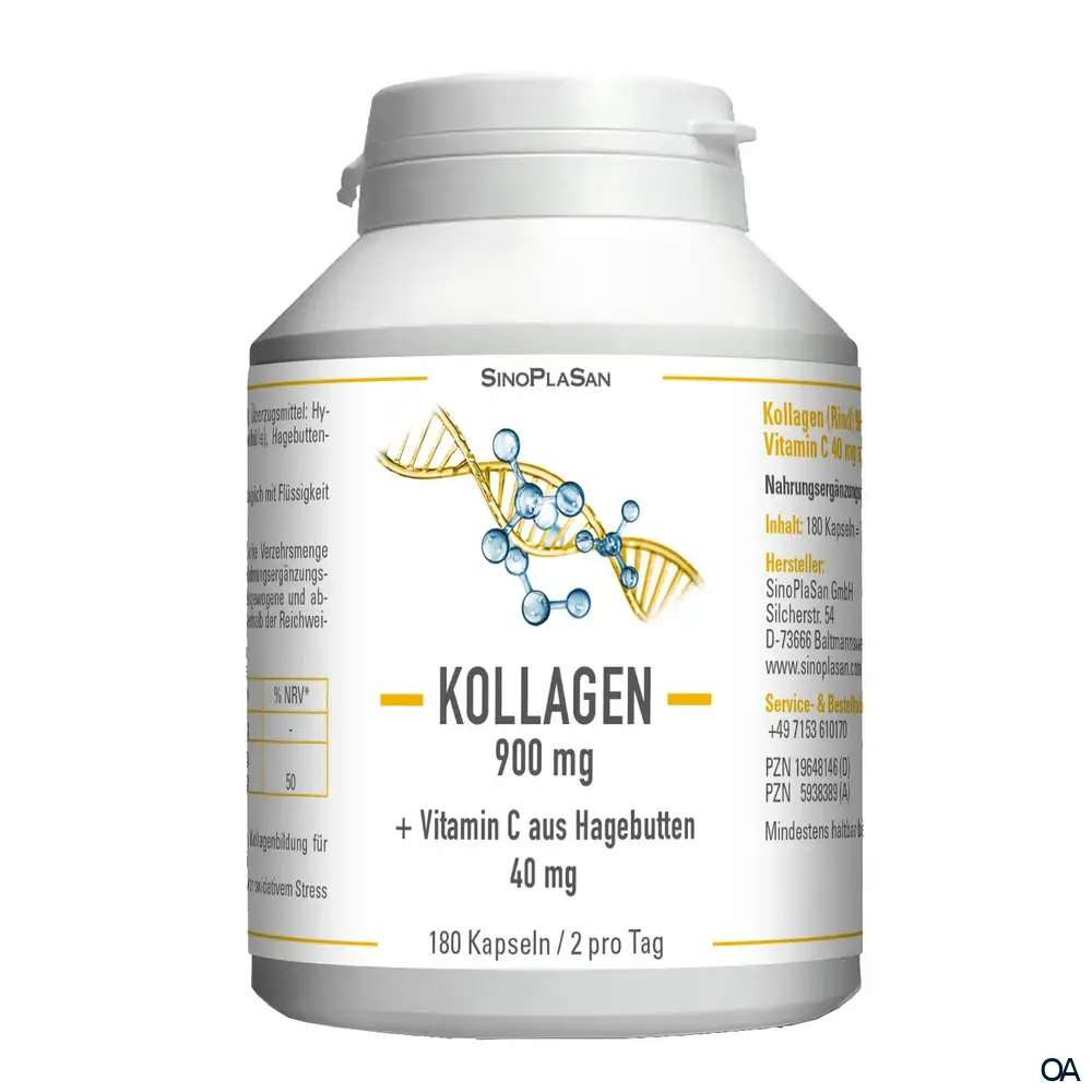 SinoPlaSan Kollagen + Vitamin C aus Hagebutten Kapseln