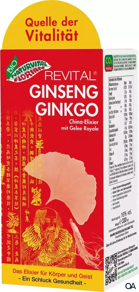 Bio Naturvital Florian Revital Ginseng Ginkgo China-Elixier Bio Naturvital Florian Revital Ginseng Ginkgo China-Elixier