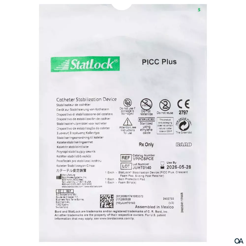 StatLock™ PICC Plus Katheter Stabilisierungssystem