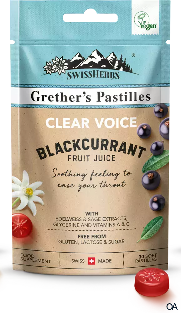 Grether’s Swiss Herbs Pastilles Clear Voice zuckerfrei