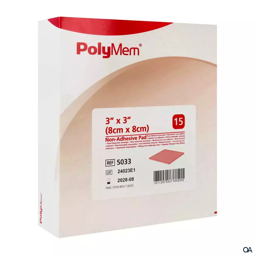 PolyMem® nicht haftender Verband 8 x 8 cm