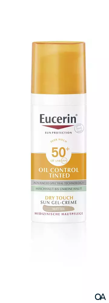 Eucerin® Oil Control Tinted Face Sun Gel-Creme LSF 50+ Mittel Eucerin® Oil Control Tinted Face Sun Gel-Creme LSF 50+ Mittel