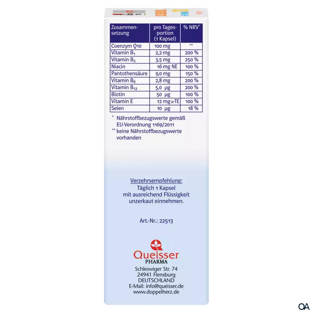 Doppelherz system Q10 Ubiquinol 100 + B-Vitamine Kapseln